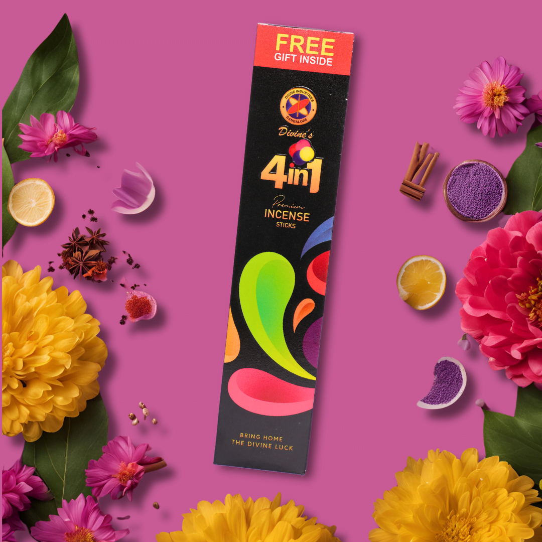 Divine's 4 in 1 Agarbatti (Pack of 4 get 1 free)