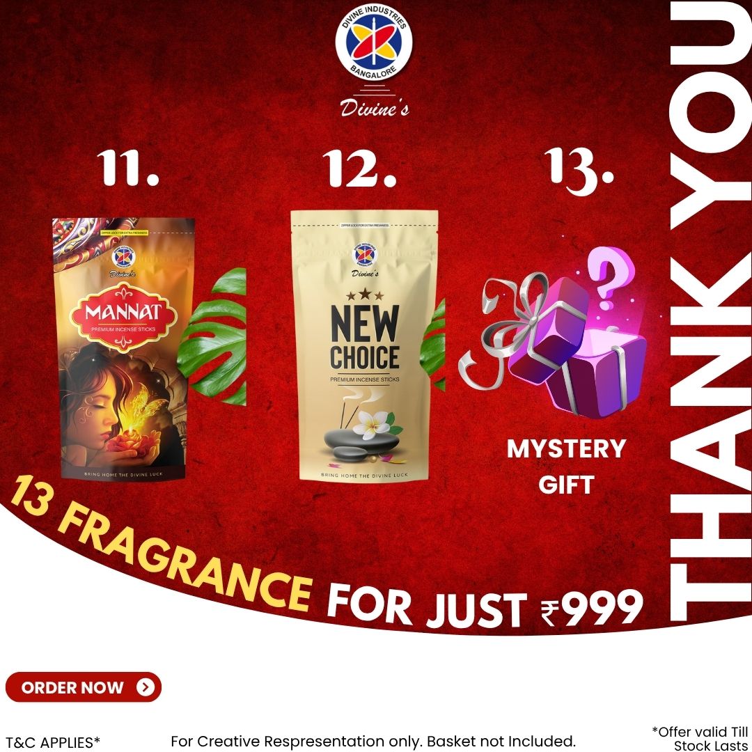 Divine 13 Fragrance Incense Combo Offer – Just ₹999 | Best Agarbatti Online