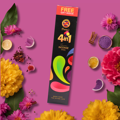 Divine's 4 in 1 Agarbatti (Pack of 4 get 1 free)