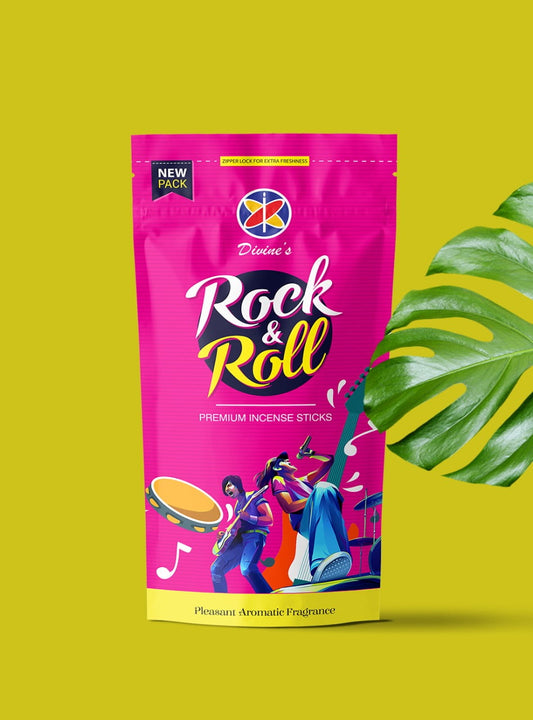 Divine's Rock N Roll Agarbatti | Pack of 4 | 120g Each Pack