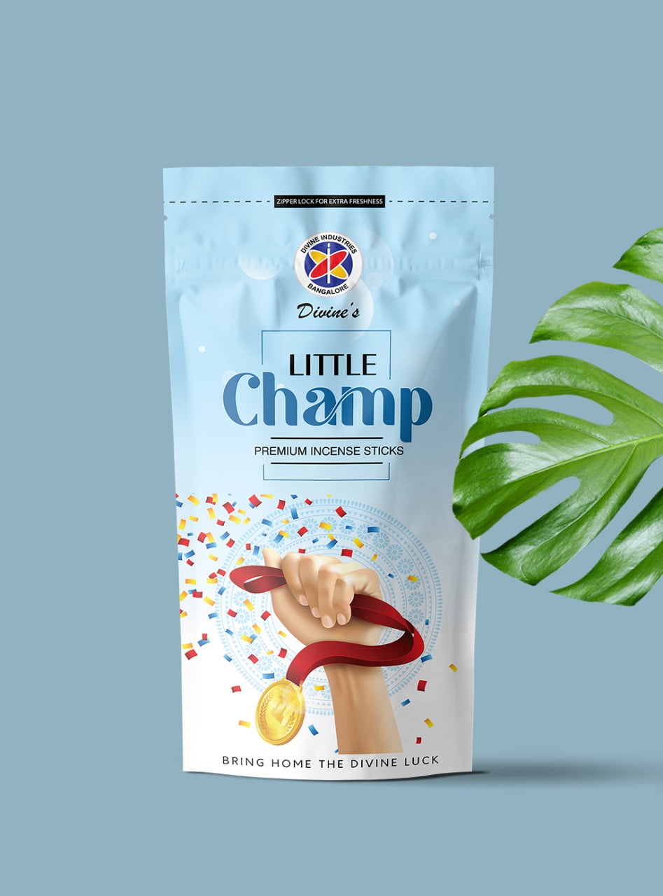 Divine's Little Champ Agarbatti | Pack of 4 | 110g Each Pack