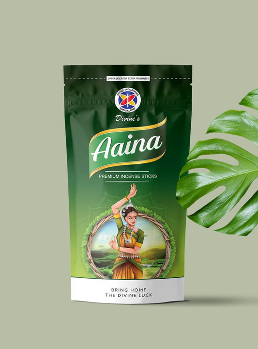 Divine’s Aaina Zipper Agarbatti | Pack of 4 | 110g Each Pack