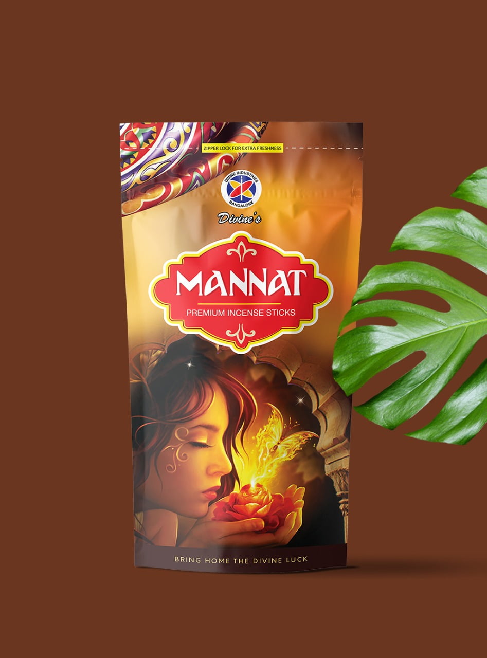 Divine's Mannat Agarbatti | Pack of 4 | 110g Each Pack