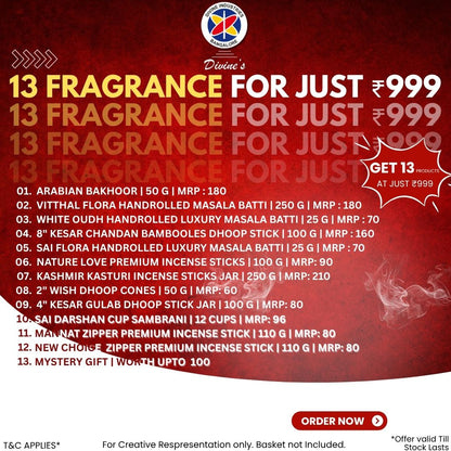 Divine 13 Fragrance Incense Combo Offer – Just ₹999 | Best Agarbatti Online