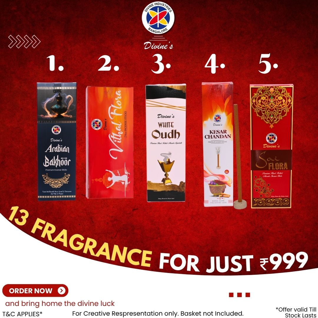 Divine 13 Fragrance Incense Combo Offer – Just ₹999 | Best Agarbatti Online