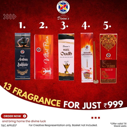 Divine 13 Fragrance Incense Combo Offer – Just ₹999 | Best Agarbatti Online