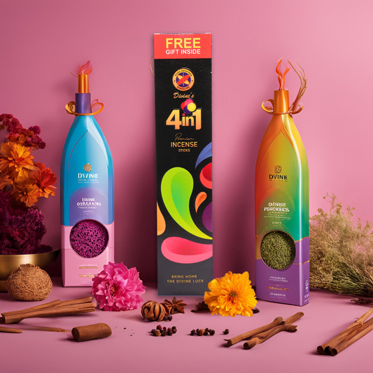 Divine's 4 in 1 Agarbatti (Pack of 4 get 1 free)