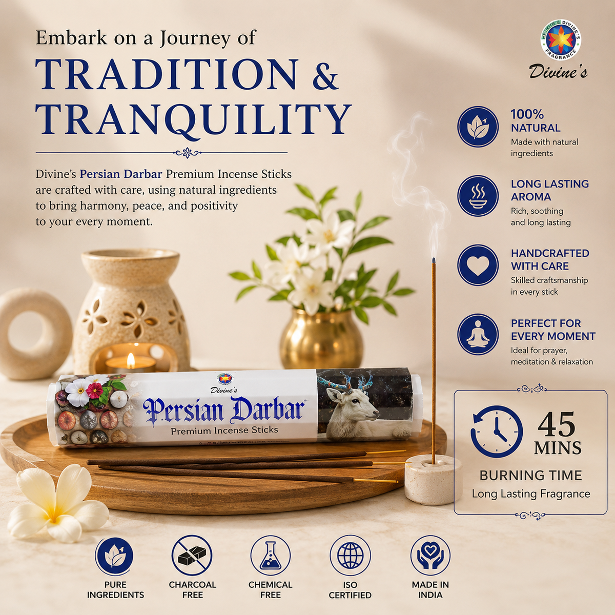Divine's Presian Darbar Incense Sticks (Buy 3 get 1 free)