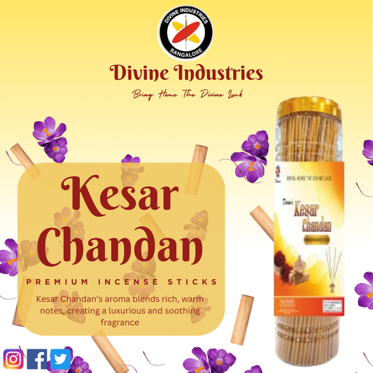 Divine's Kesar Chandan Incense Sticks Jar