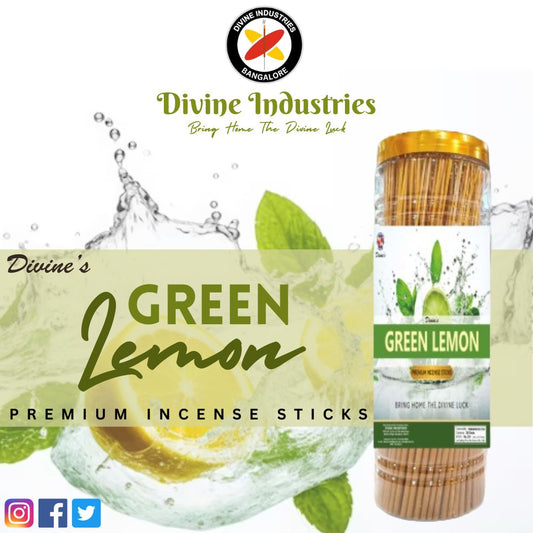 Divine's Green Lemon Incense Sticks Jar(buy 1 get 1 free)