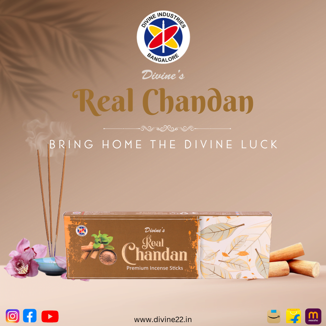Divine's Real Chandan Premium Hand Rolled Base Batti