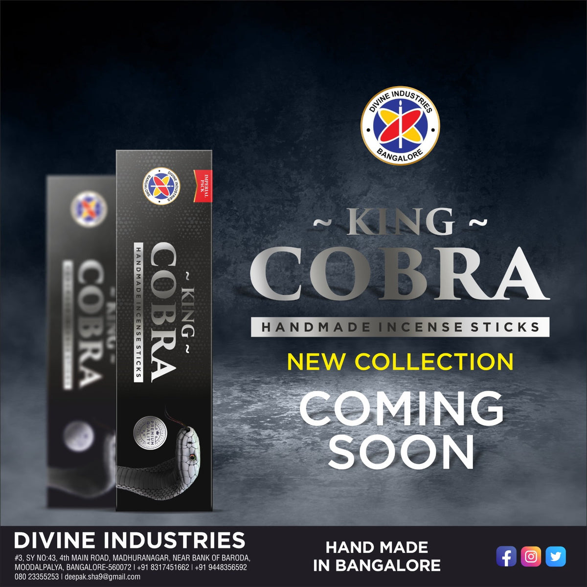 Divine's King Cobra Handrolled Base Batti