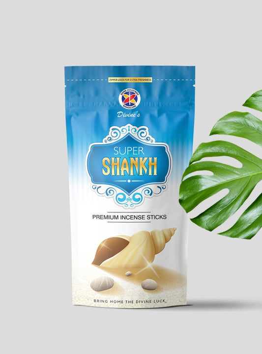 Divine's Super Shankh Agarbatti | Pack of 4 | 110g Each Pack