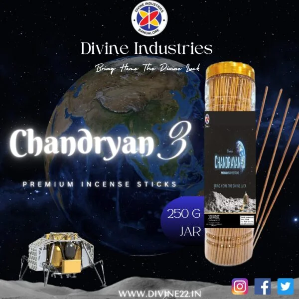 Divine's Chandrayan 3 Incense Stick Jar