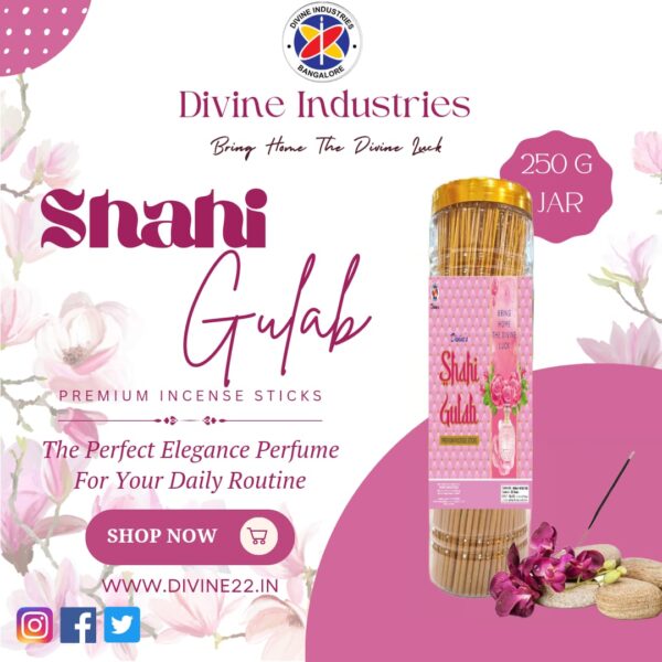 Divine's Shahi Gulab Incense Stick Jar(Buy 2 get 1 free)