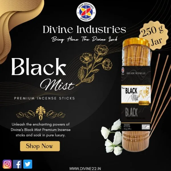 Divine's Black Mist Incense Sticks Jar(buy 2 get 1 free)